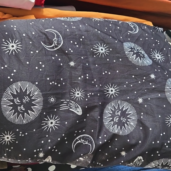 Black Celestial Print Skirt - Picture 4 of 6